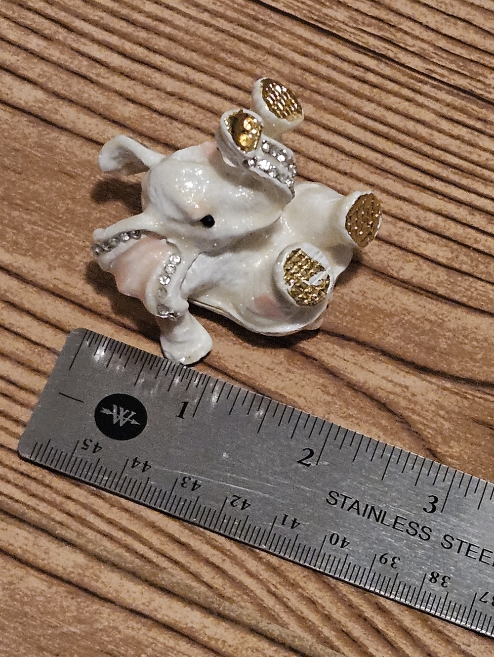 Elephant trinket box Rhinestone - Picture 2 of 7